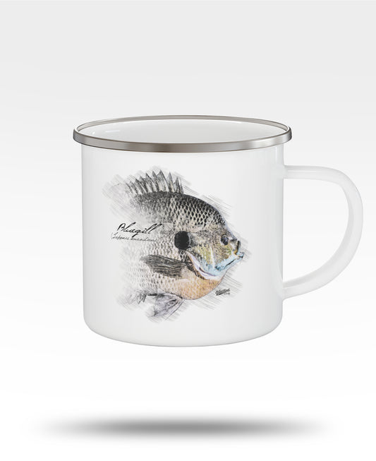 Bluegill Drawing Enamel Camping Mug