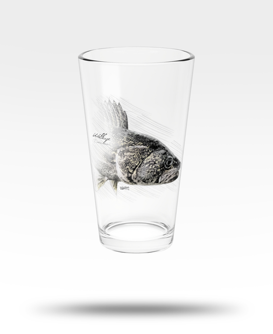 Walleye Drawing Pint Glass