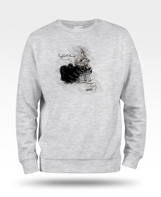 Ruffed Grouse Drawing Sweatshirt