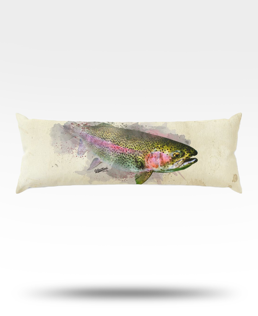 Rainbow Trout Watercolor Body Pillow