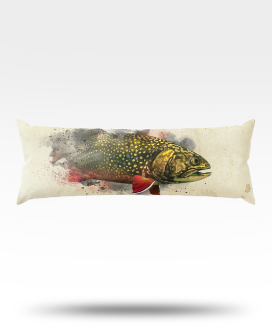 Brook Trout Watercolor Body Pillow