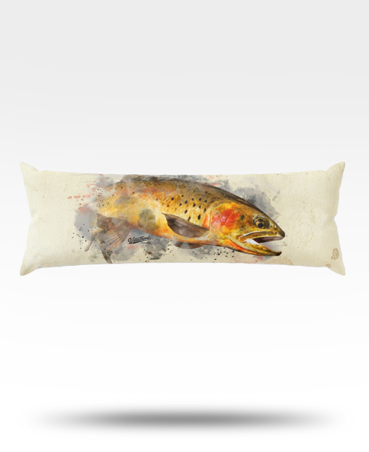 Cutthroat Trout Watercolor Body Pillow