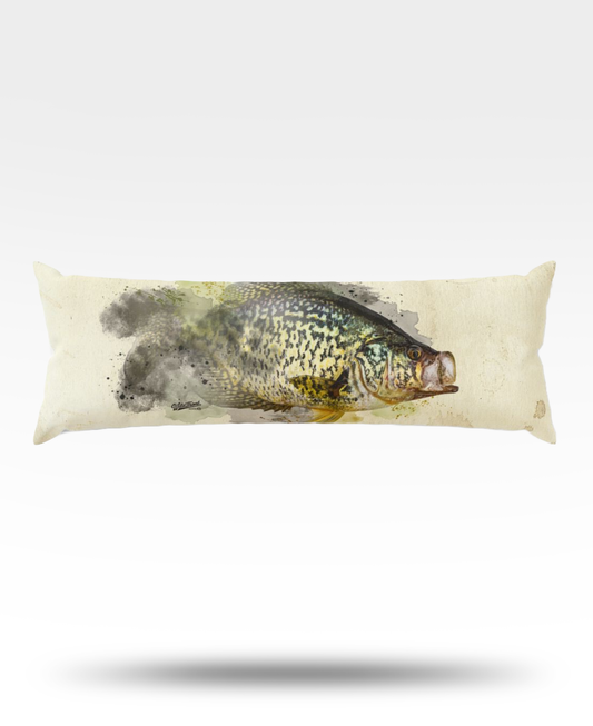 Crappie Watercolor Body Pillow