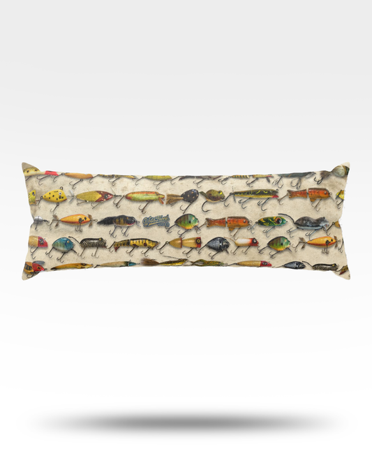 Vintage Fishing Lures Body Pillow