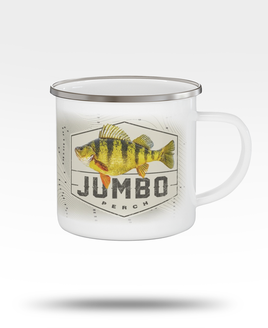 Jumbo Perch Enamel Camping Mug
