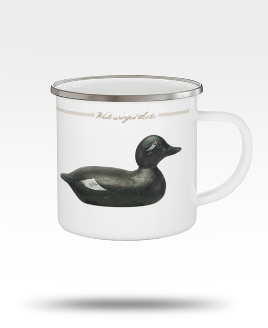 White-Winged Scoter Vintage Decoy Enamel Camping Mug