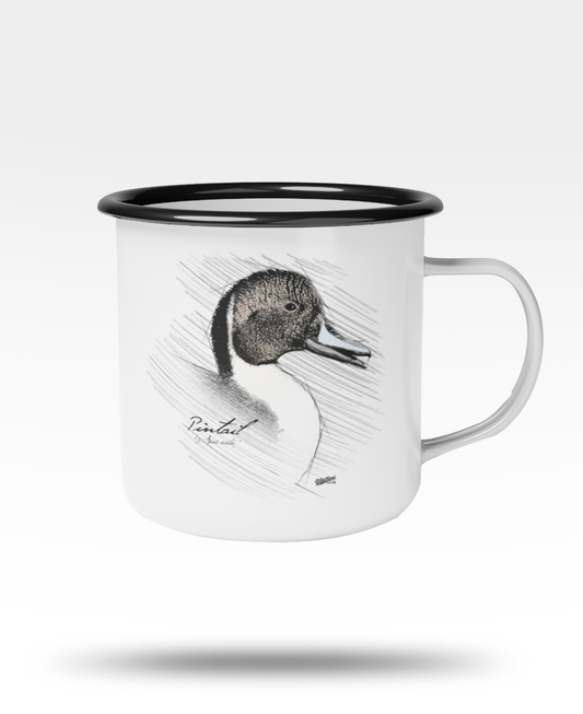 Pintail Black Rim Enamel Camp Mug