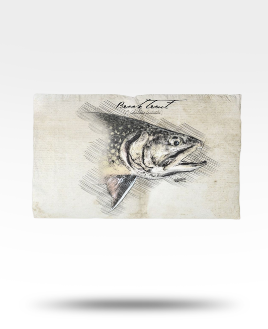 Brook Trout Drawing Microfiber Pillowcase