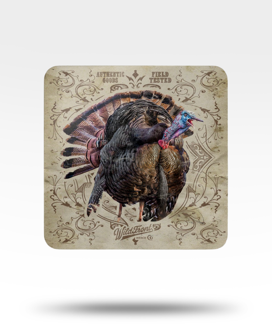 Gobbling Turkey Corkwood Coaster Set