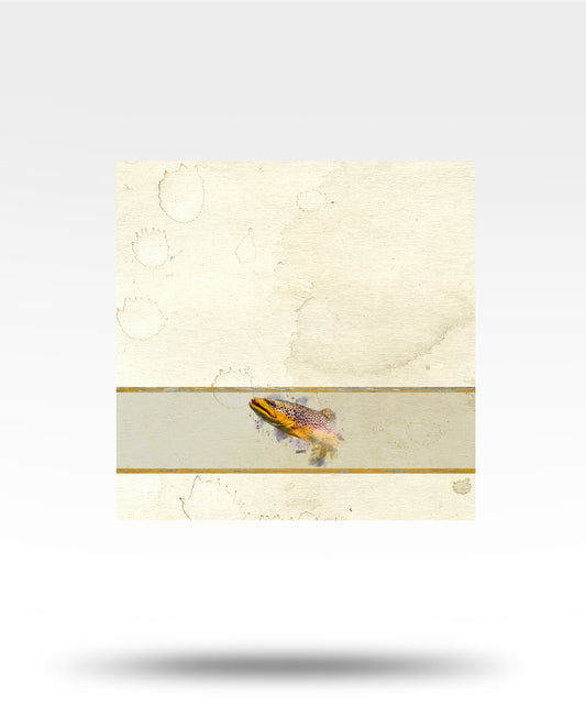Brown Trout Watercolor Face Towel