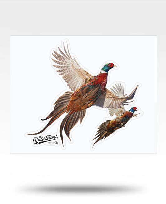 Pheasants Flushing Kiss-Cut Vinyl Decal
