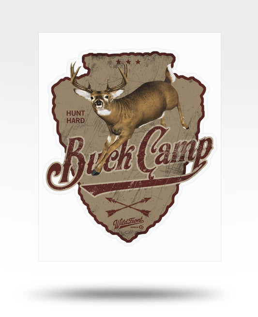 Buck Camp Whitetail Kiss-Cut Vinyl Decal