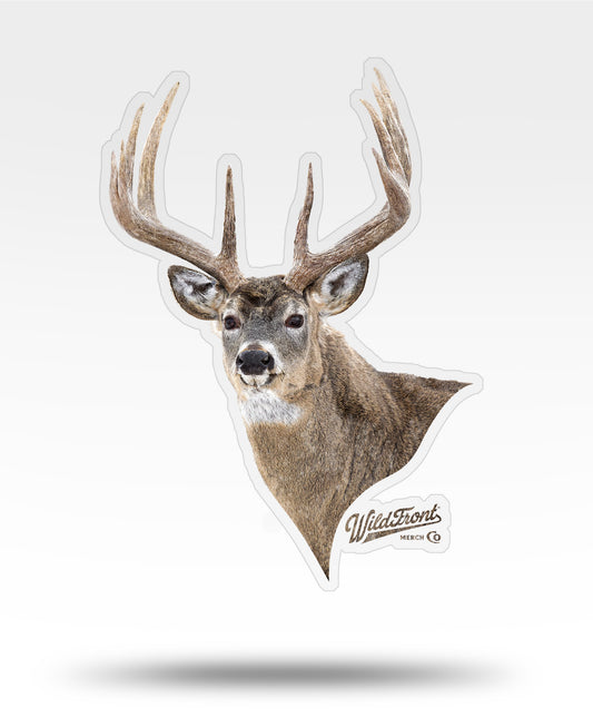 Whitetail Deer Transparent Outdoor Die-Cut Sticker
