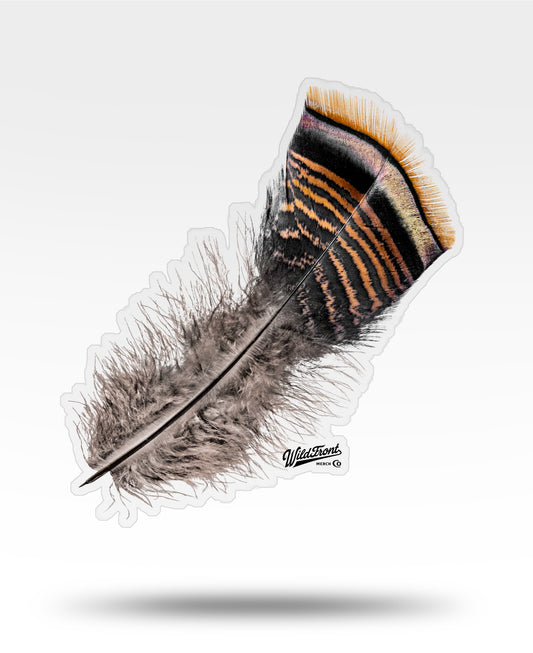 Turkey Feather Transparent Outdoor Die-Cut Sticker