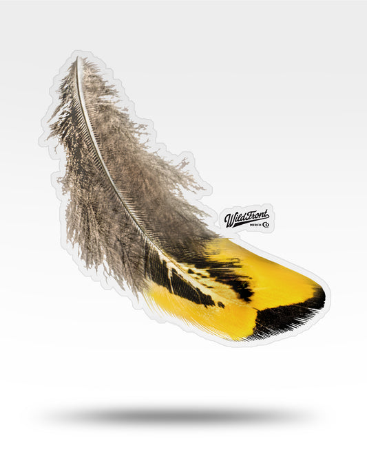 Pheasant Feather Transparent Outdoor Die-Cut Sticker