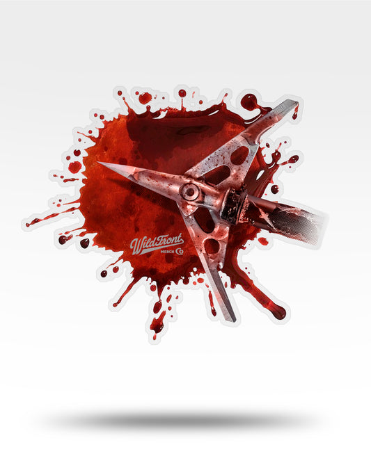 Bloody Broadhead Transparent Outdoor Die-Cut Outdoor Sticker