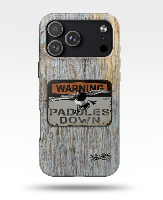 Warning Paddles Down Bluebill Tough Phone Case