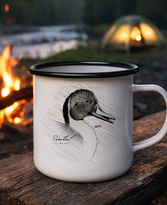 Pintail Black Rim Enamel Camp Mug