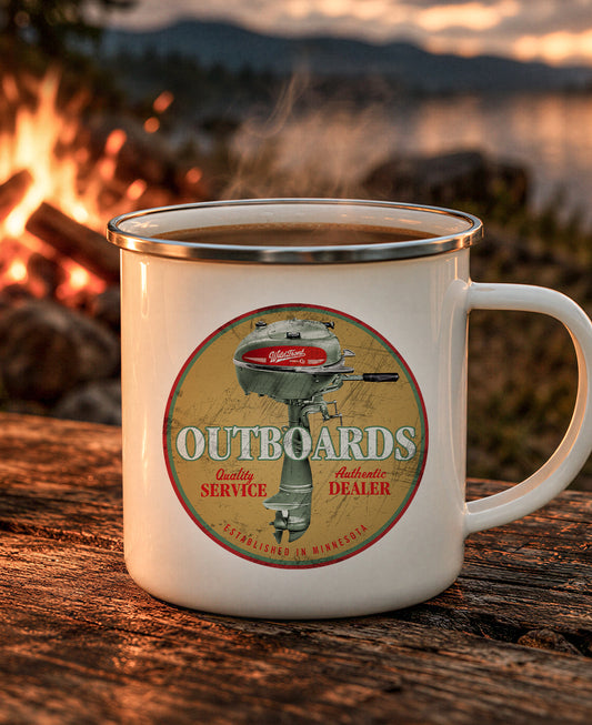 Outboard Enamel Camping Mug