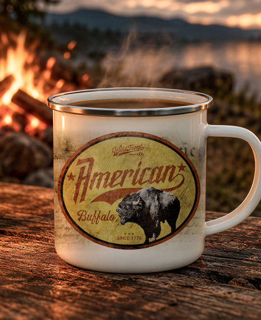 American Buffalo Enamel Camping Mug