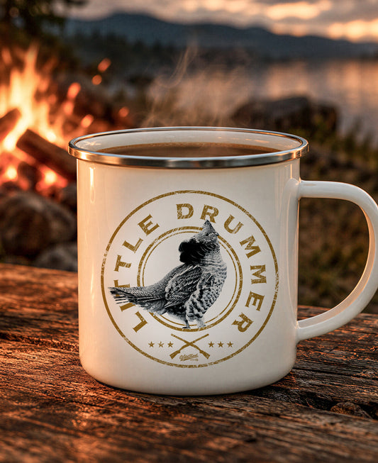 Little Drummer Ruffed Grouse Enamel Camping Mug