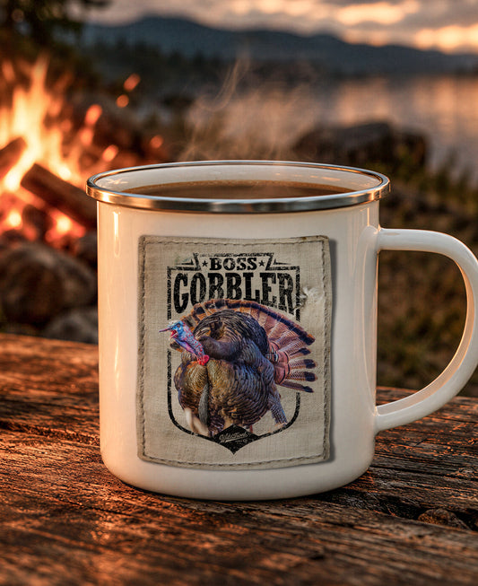 Boss Gobbler Enamel Camping Mug