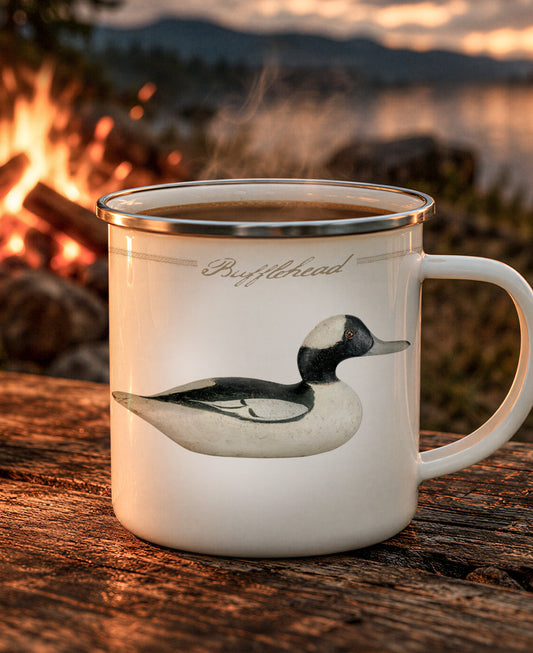 Bufflehead Vintage Decoy Enamel Camping Mug