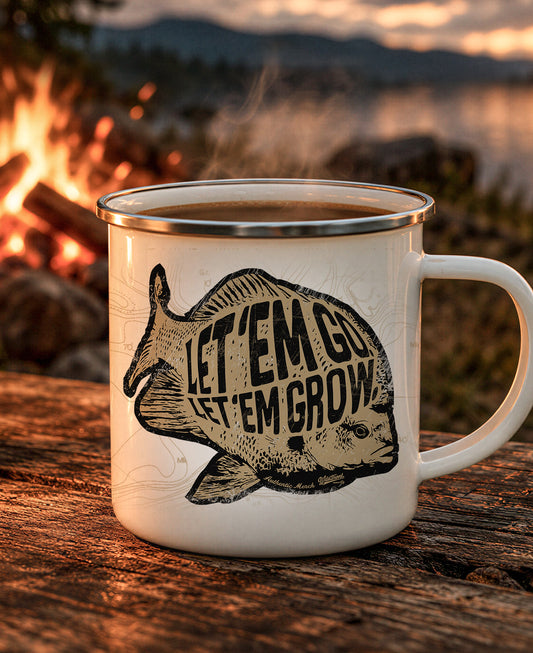 Let'Em Grow Bluegill Enamel Camping Mug