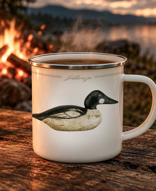 Common Goldeneye Vintage Decoy Enamel Camping Mug
