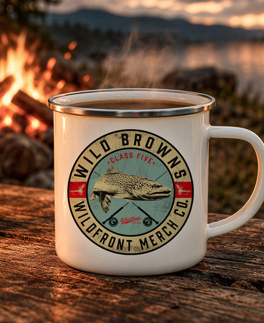 Wild Browns Class 5 Enamel Camping Mug