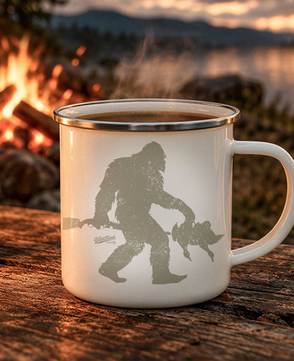 Bigfoot Mallards Enamel Camping Mug