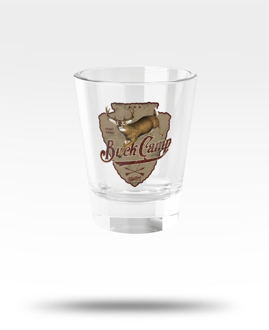 Buck Camp Deer Shot Glass