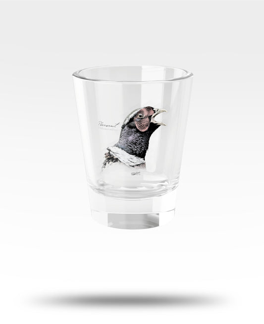 Pheasant Head Drawing Shot Glass