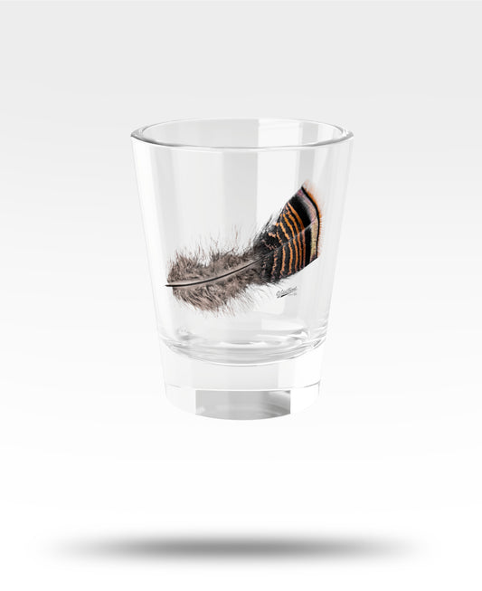 Turkey Feather Shot Glass