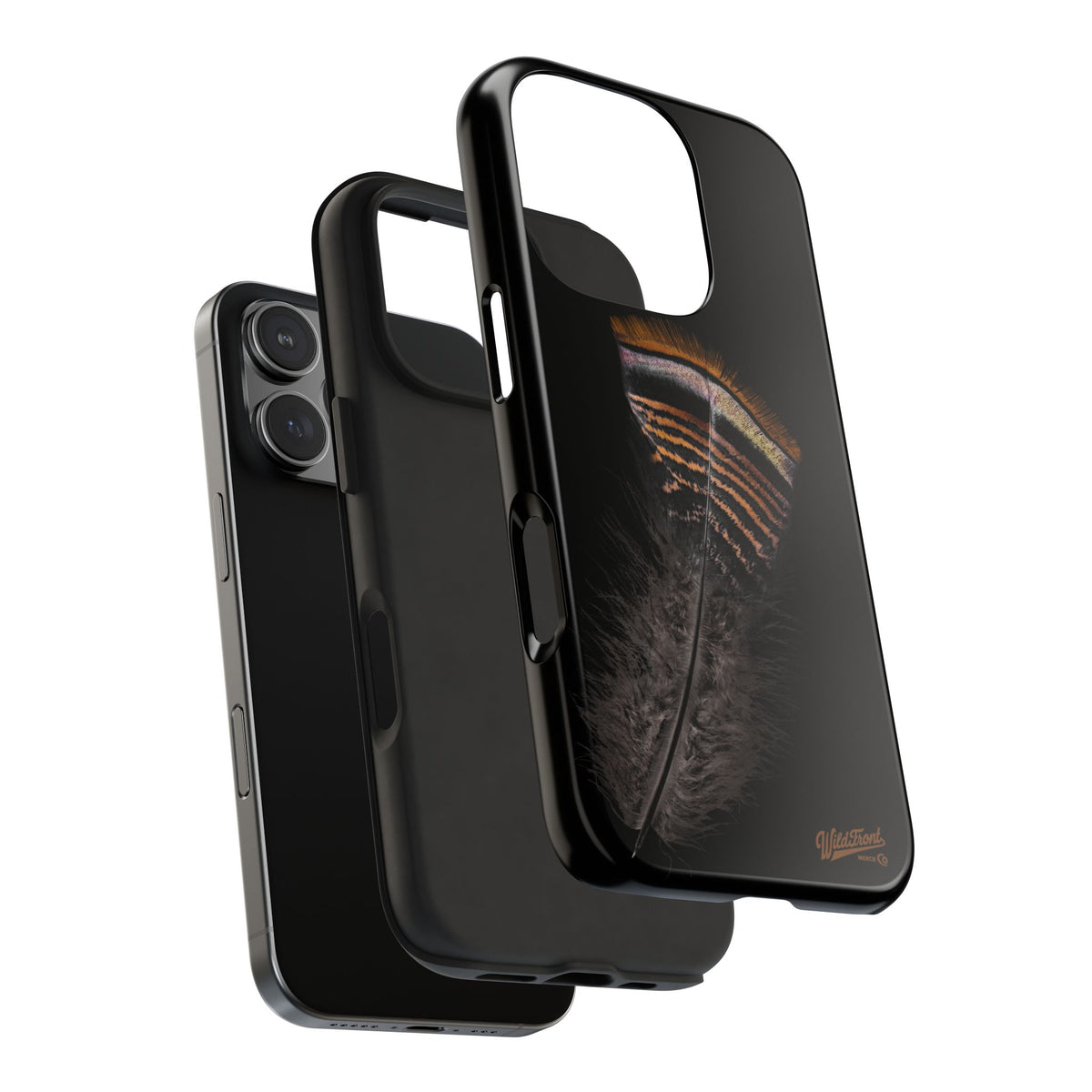 Turkey Feather Dark Tough Phone Case