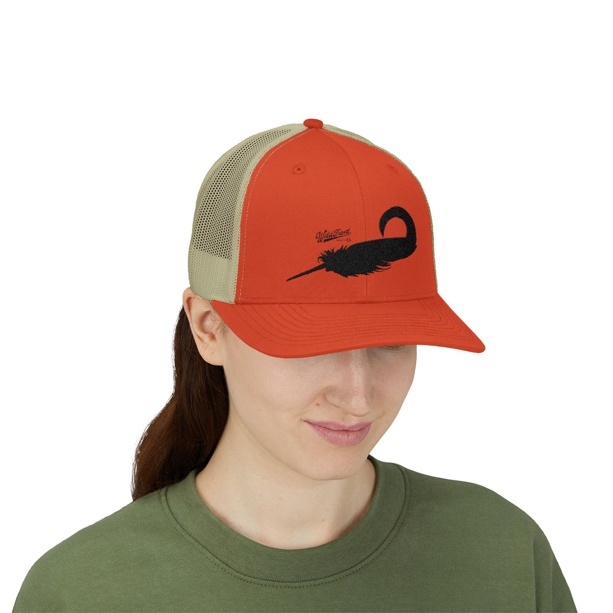 Mallard Curl Trucker Cap (Stitched)